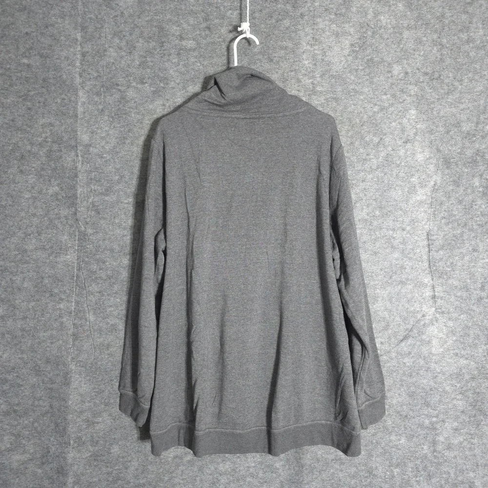 Nike Full Zip Hoodie Womens‎ 1X Grey Funnel Neck Fleece 942101 Sportswear Zip Up